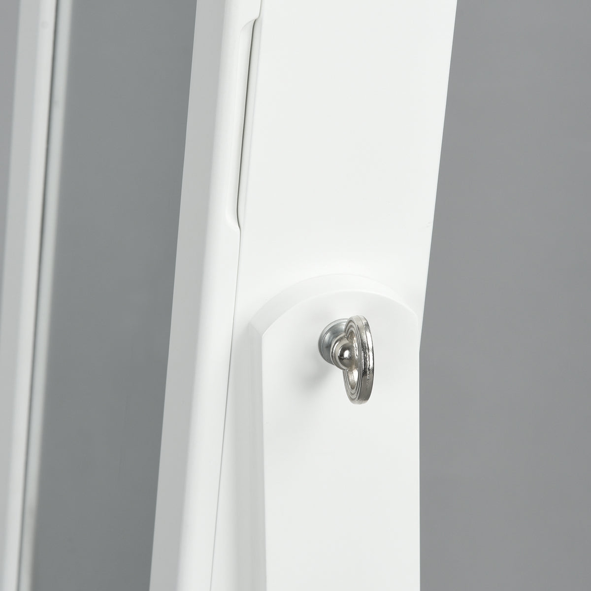 Modern Mirrored Cabinet, MDF & Glass - GODRIC WHITE