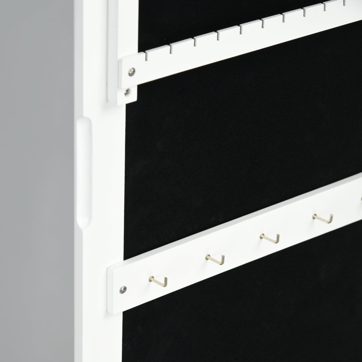 Modern Mirrored Cabinet, MDF & Glass - GODRIC WHITE