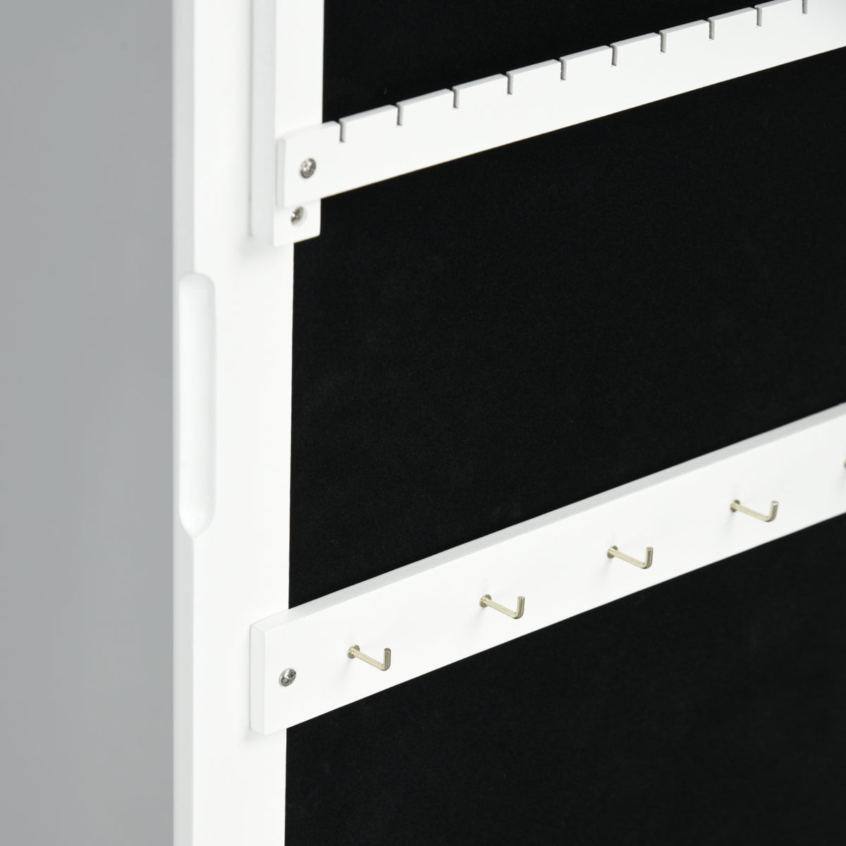Modern Mirrored Cabinet, MDF & Glass - GODRIC WHITE