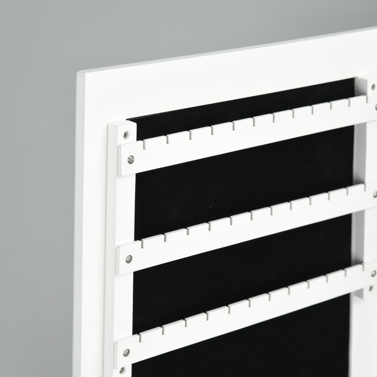 Modern Mirrored Cabinet, MDF & Glass - GODRIC WHITE