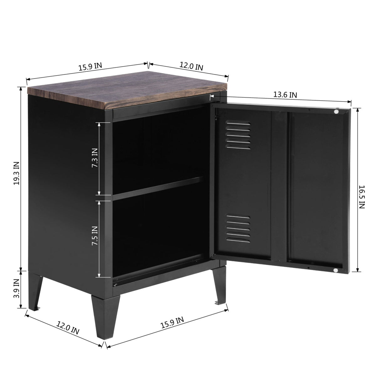 Graves Wooden Top Accent Cabinets