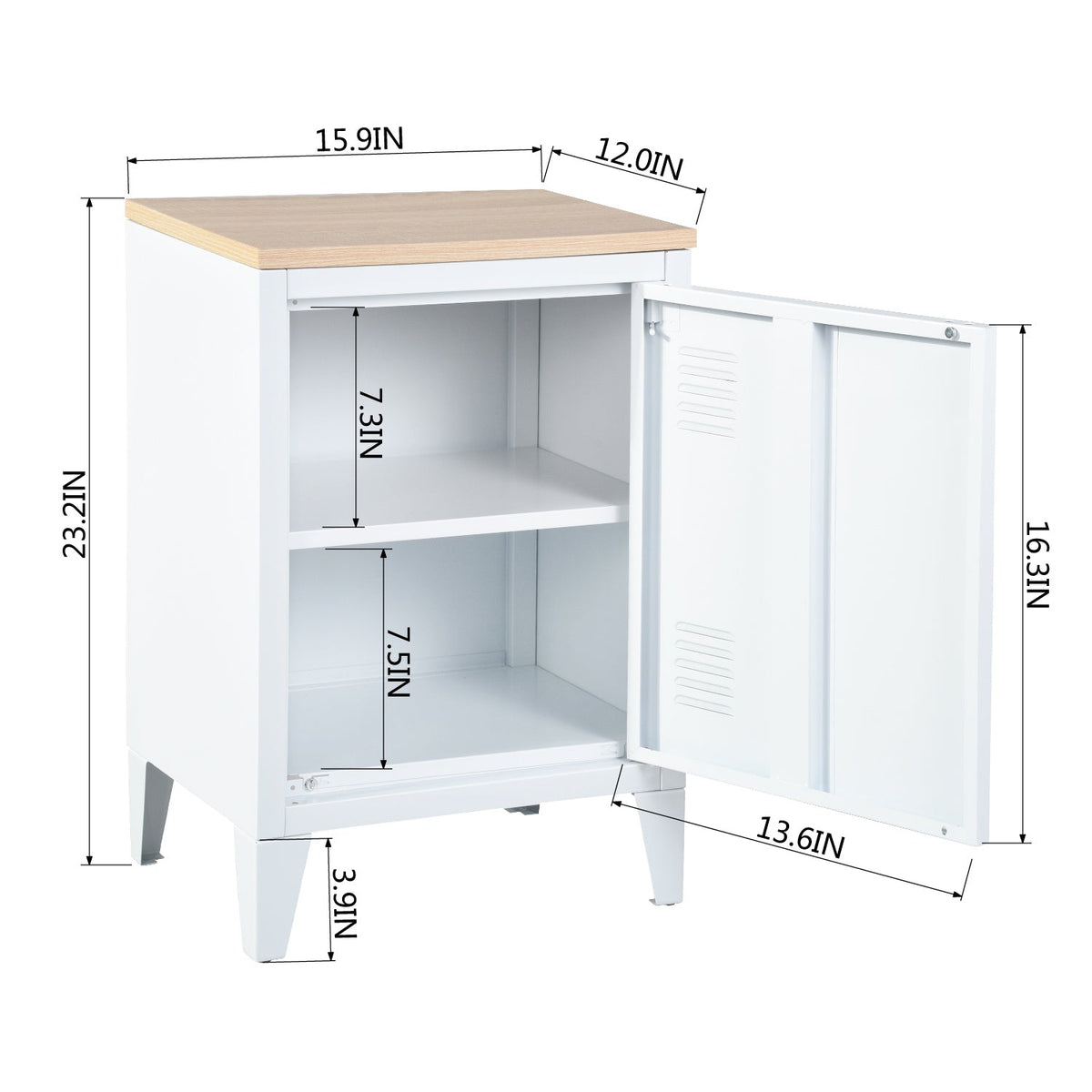 Graves Wooden Top Accent Cabinets
