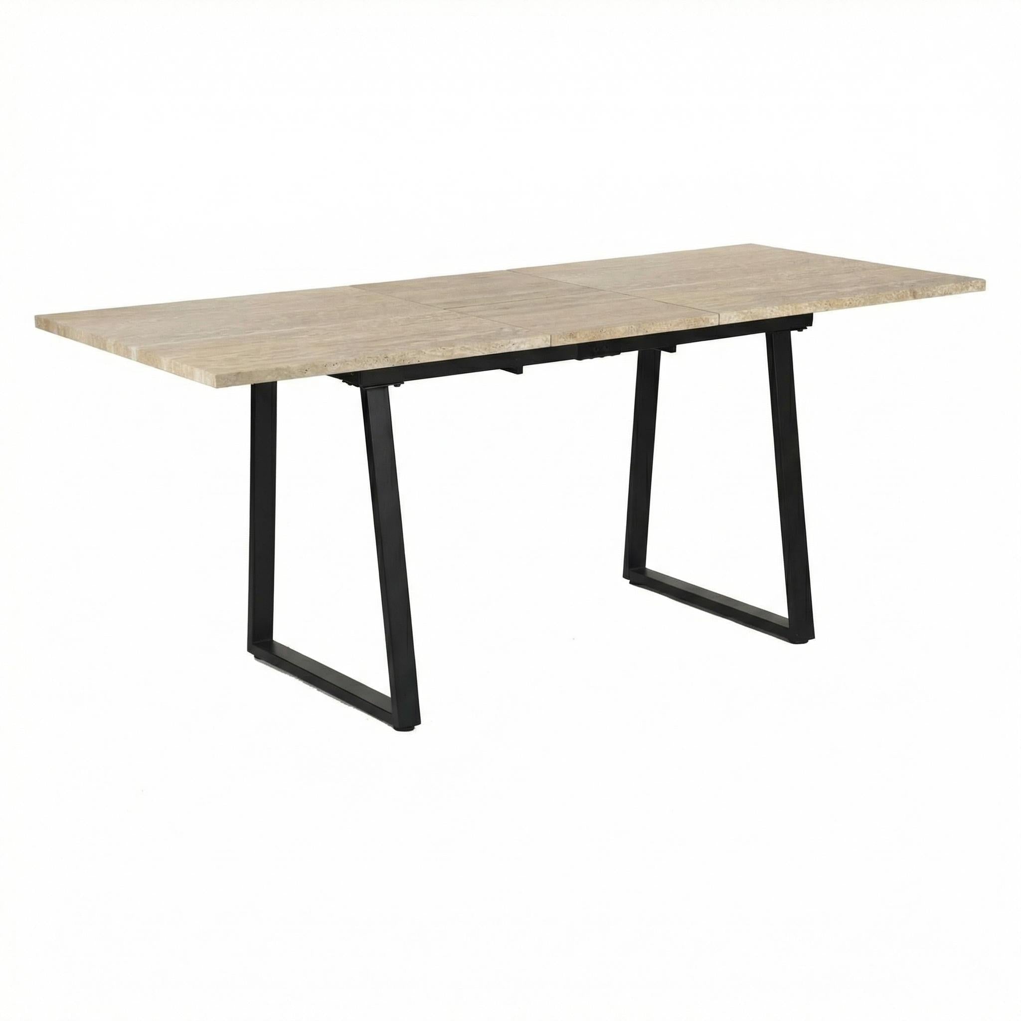 GRORROD TRAVERTINE. - Yellow Travertine Extendable Effect Dining Table