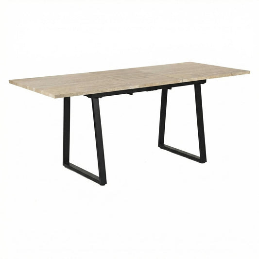 GRORROD TRAVERTINE. - Yellow Travertine Extendable Effect Dining Table