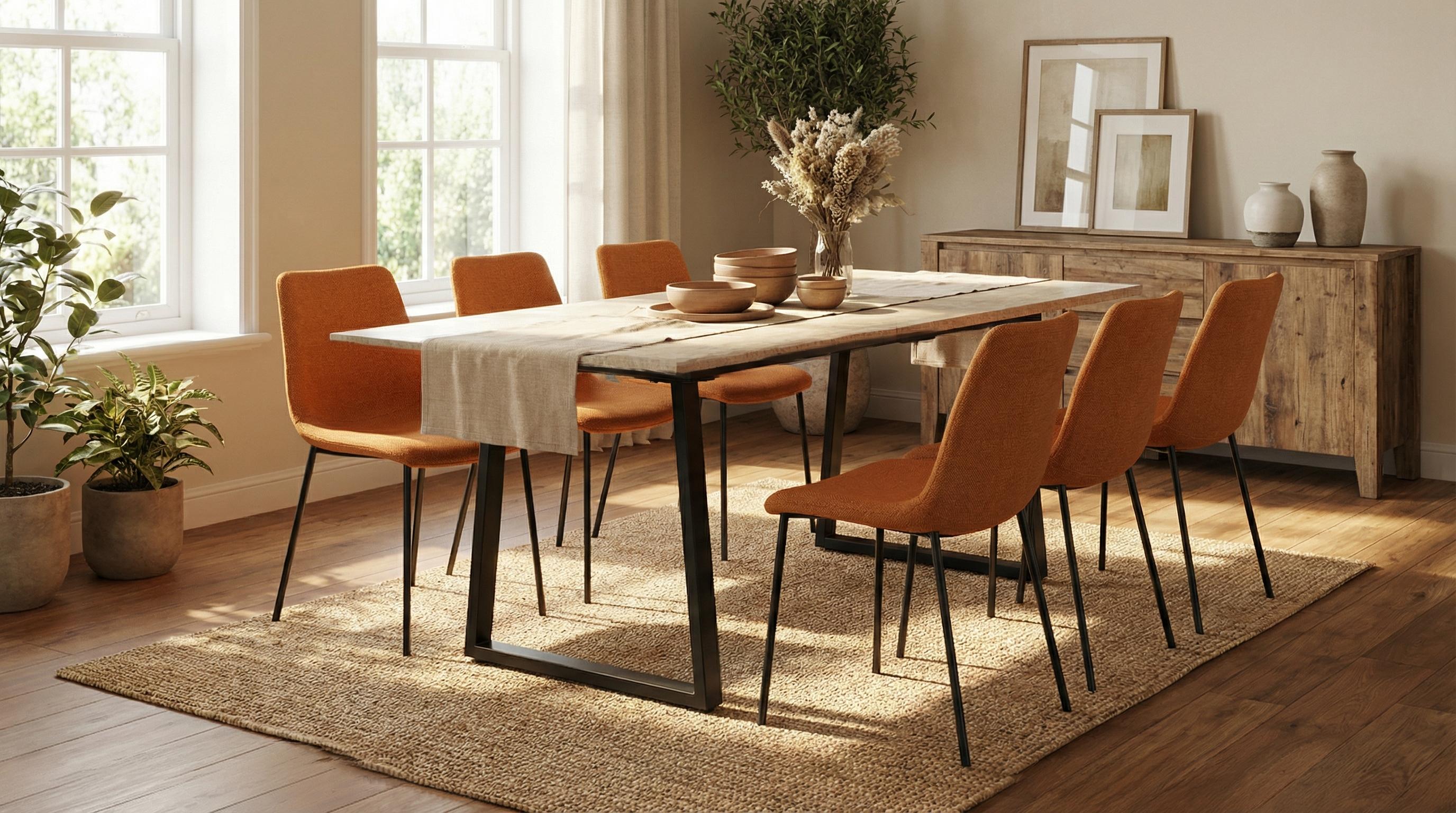 GRORROD TRAVERTINE. - Yellow Travertine Extendable Effect Dining Table