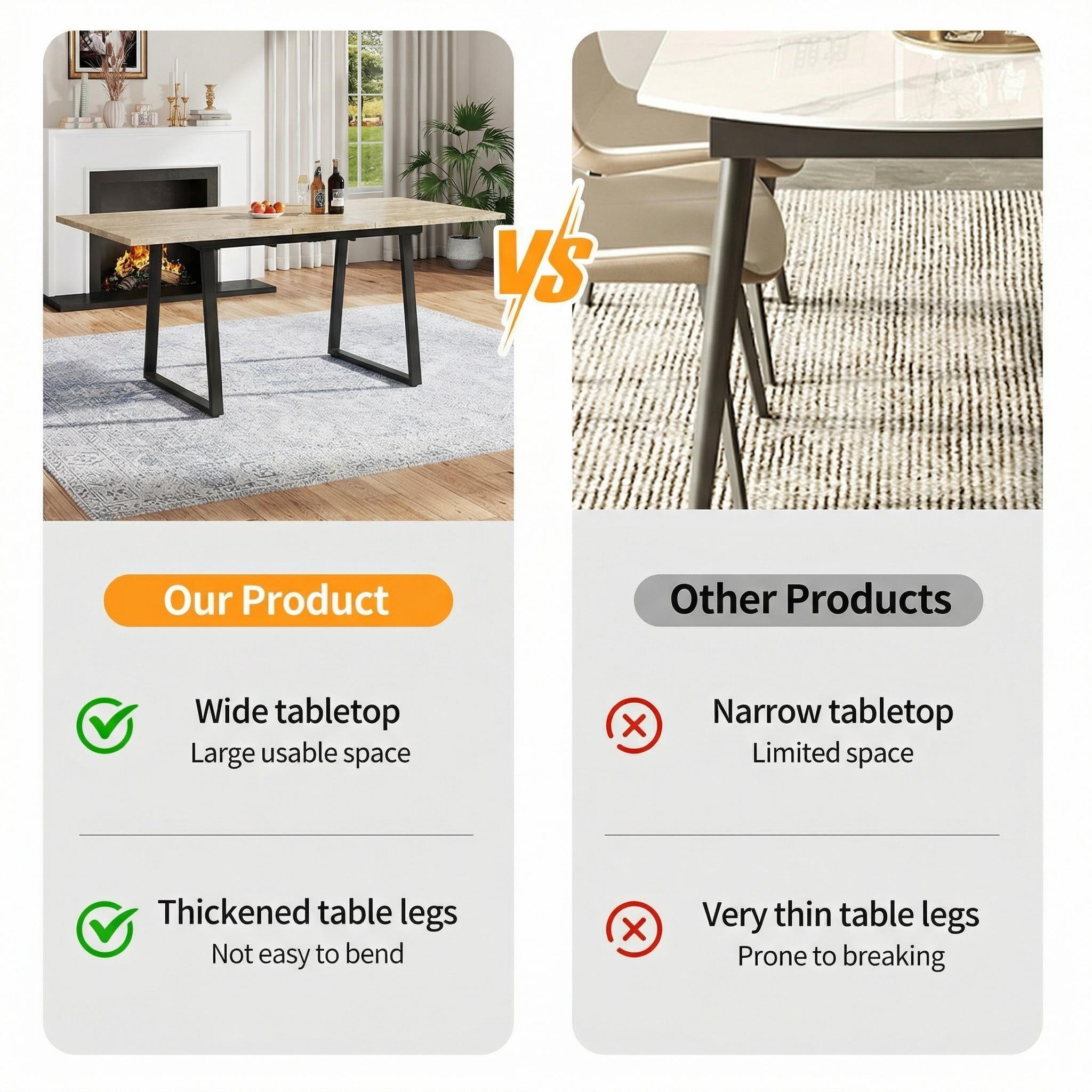 GRORROD TRAVERTINE. - Yellow Travertine Extendable Effect Dining Table