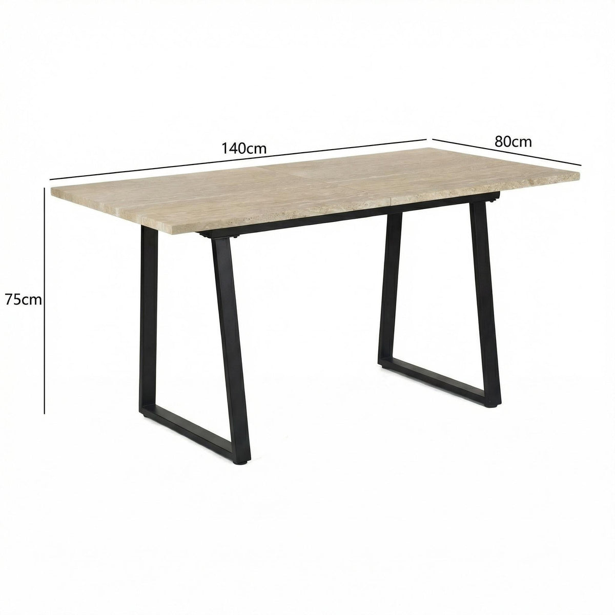 GRORROD TRAVERTINE. - Yellow Travertine Extendable Effect Dining Table