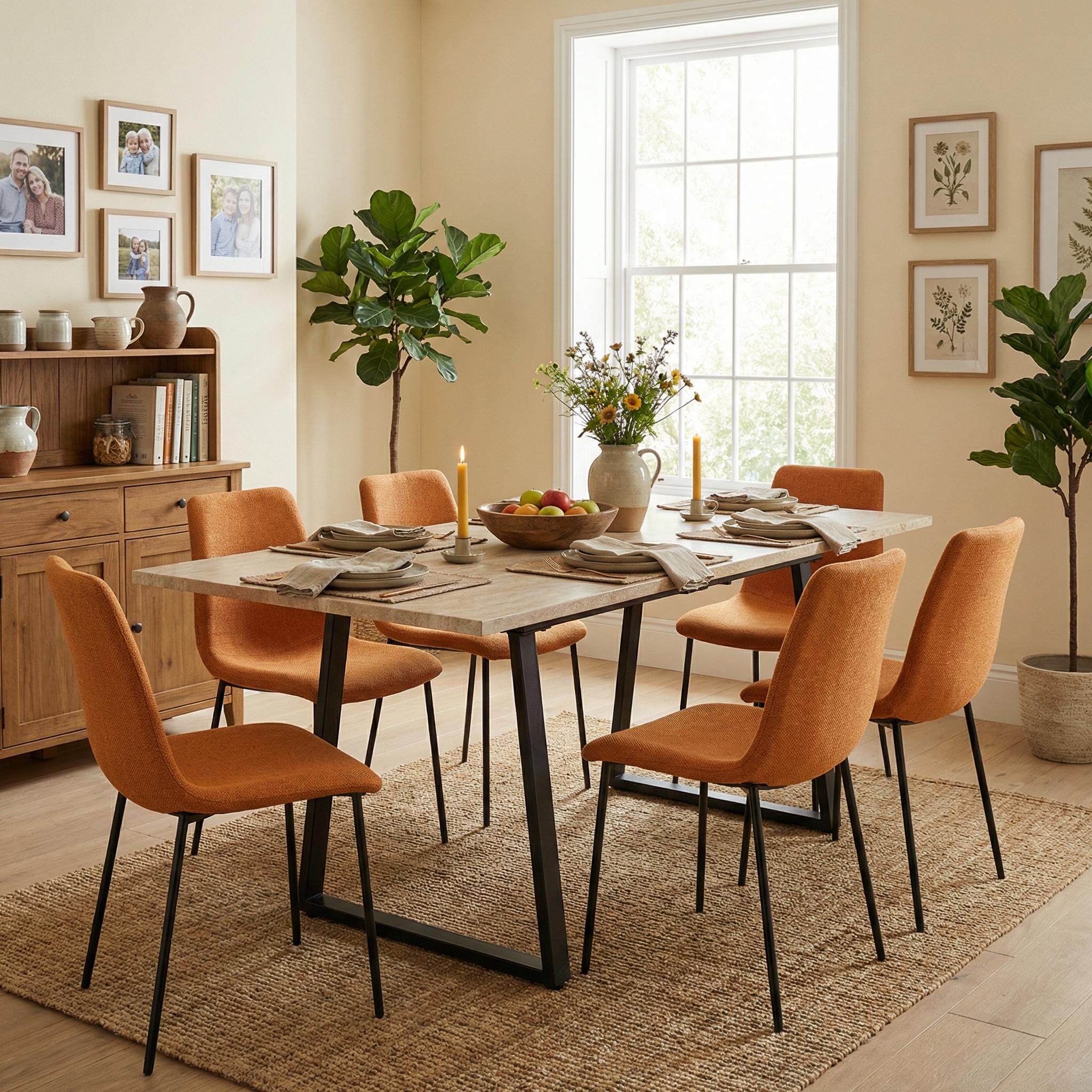 GRORROD TRAVERTINE. - Yellow Travertine Extendable Effect Dining Table