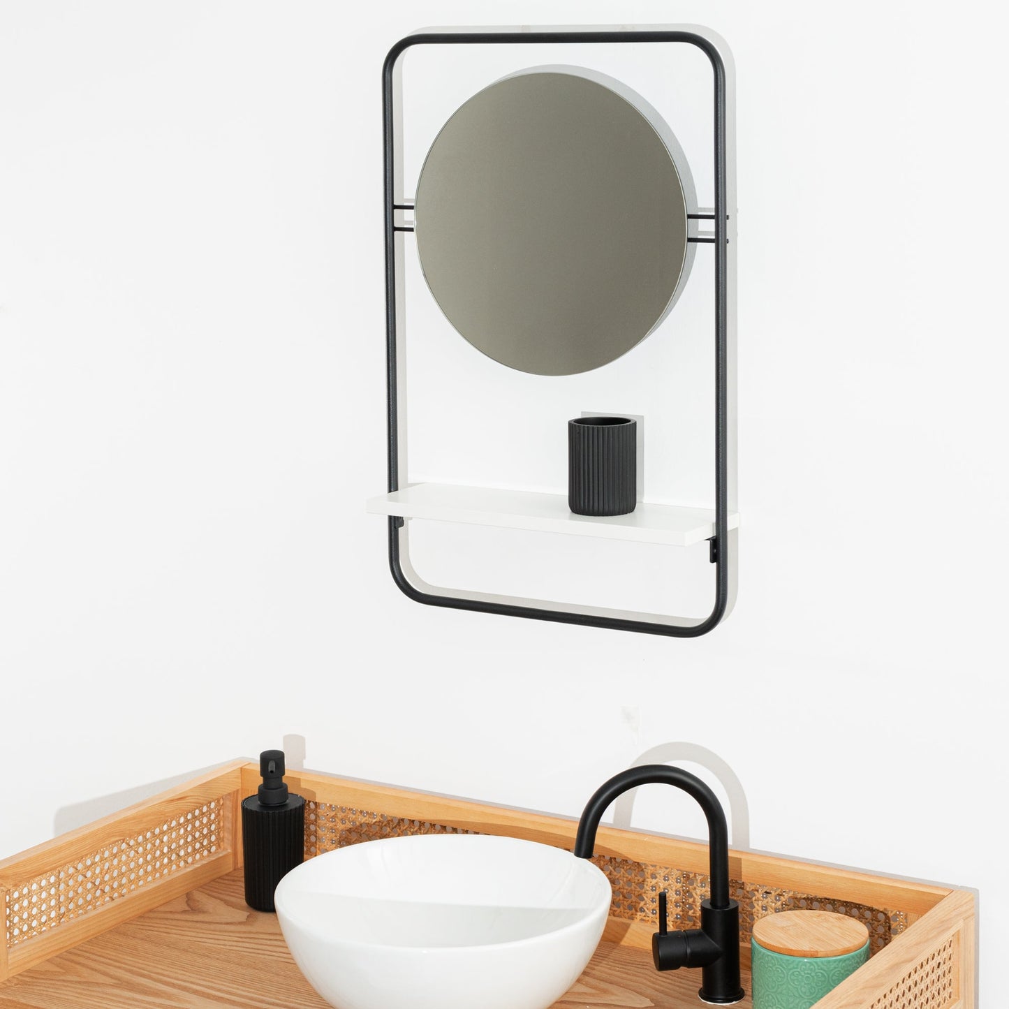 Hagan Wall Shelf With Mirror