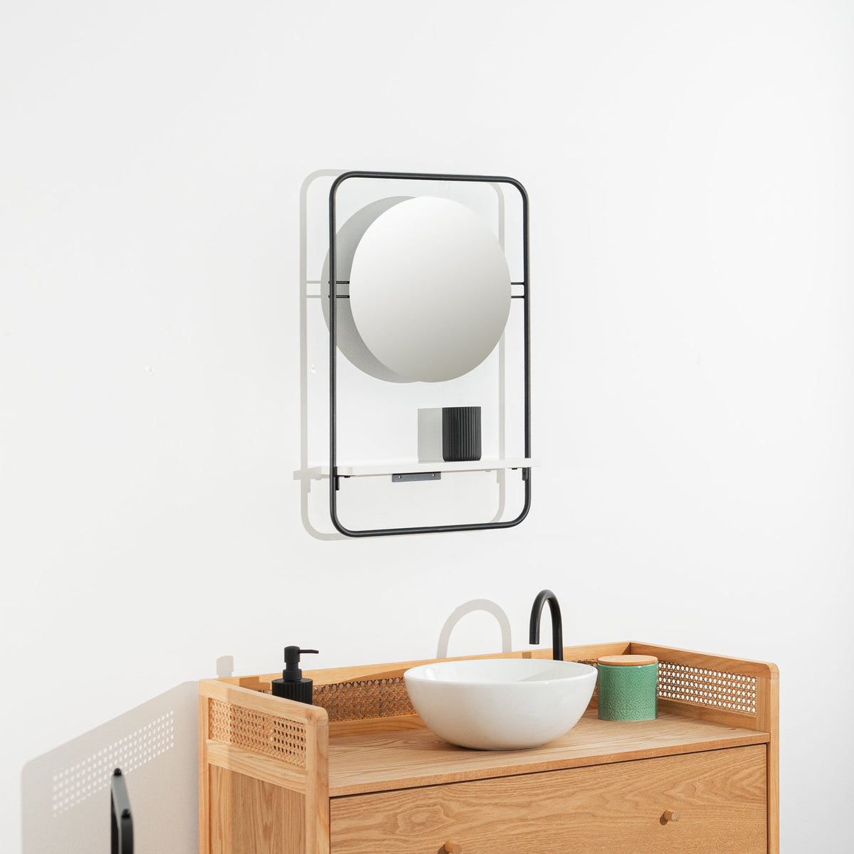 Hagan Wall Shelf With Mirror