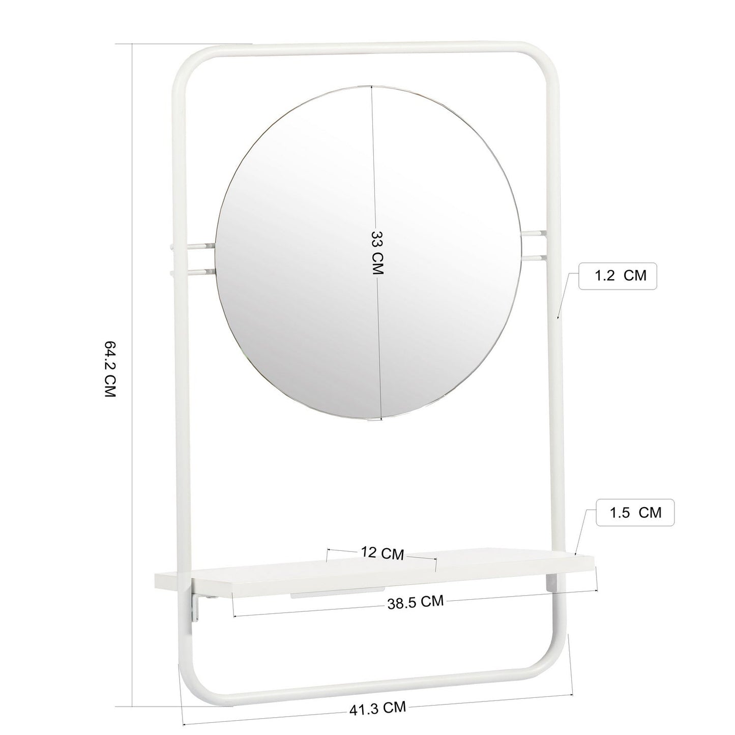 Hagan Wall Shelf With Mirror