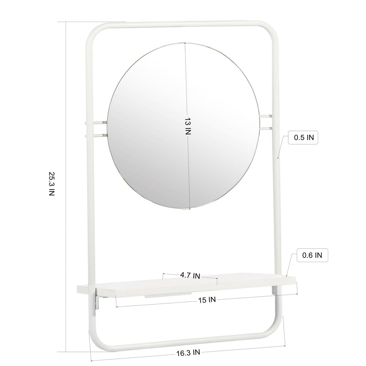 Hagan Wall Shelf With Mirror