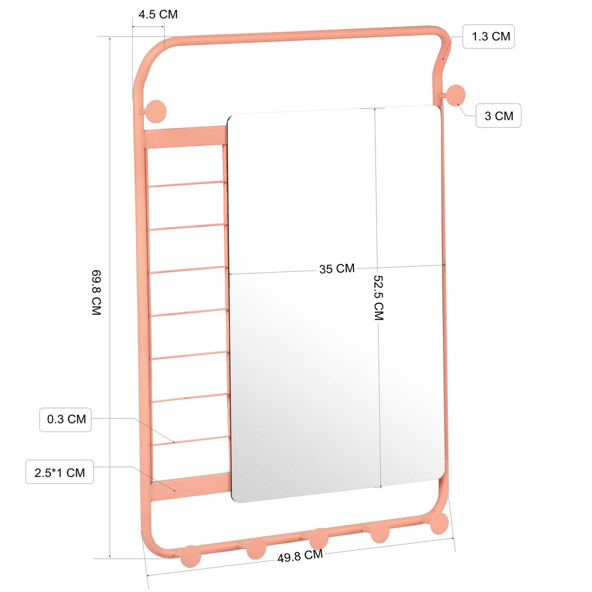 Hammer Wall Shelf With Mirror