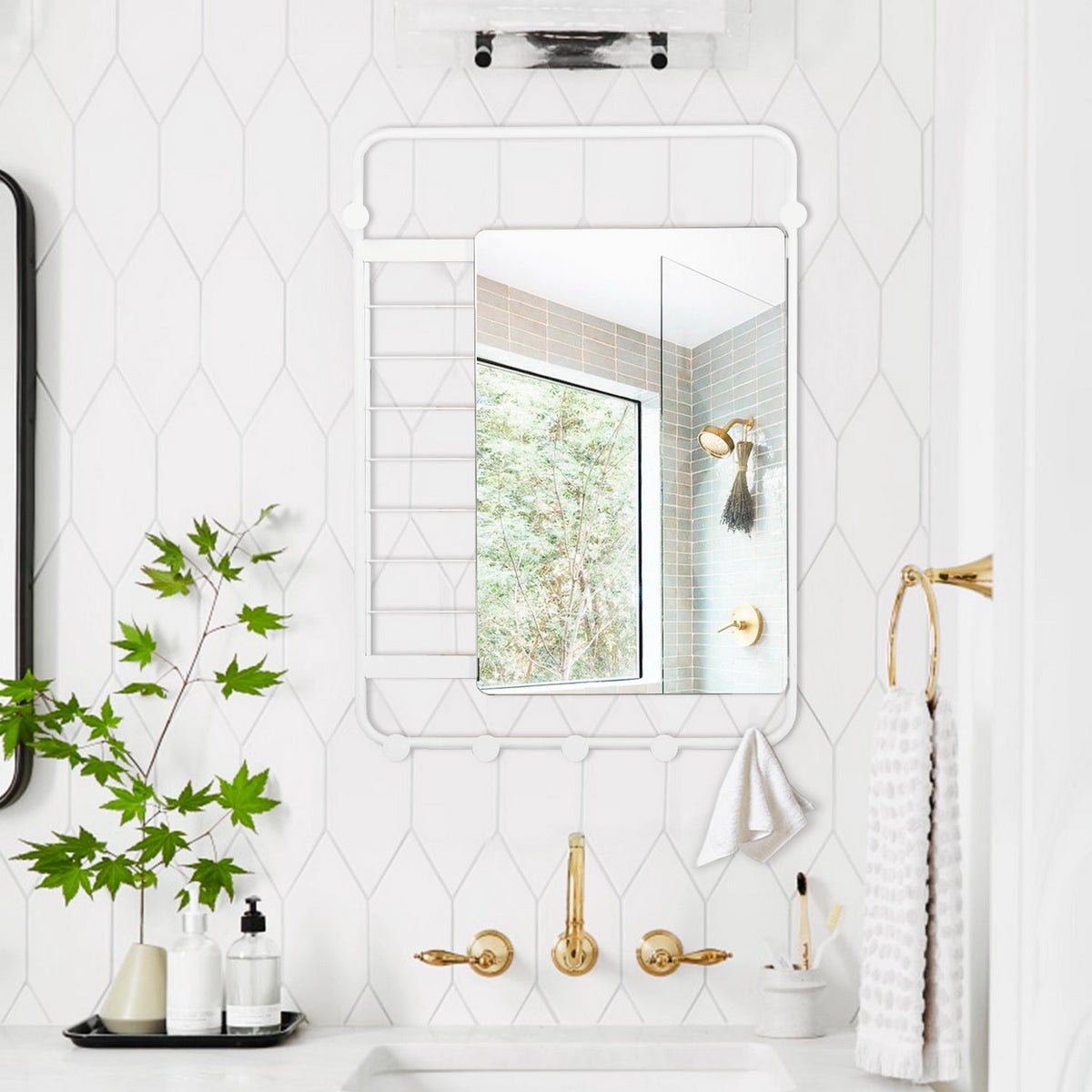 Hammer Wall Shelf With Mirror