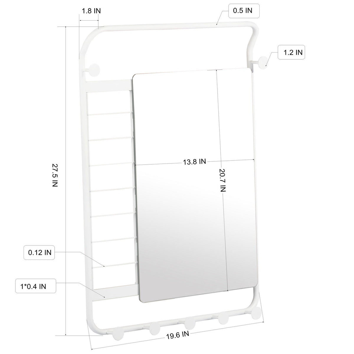 Hammer Wall Shelf With Mirror