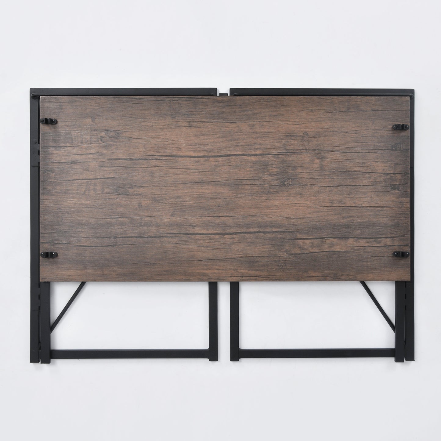 Modern Foldable Steel Frame Desk - HARPER BLACK DESK 110CM