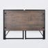 Modern Foldable Steel Frame Desk - HARPER BLACK DESK 110CM