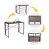 Modern Foldable Steel Frame Desk - HARPER BLACK DESK 110CM