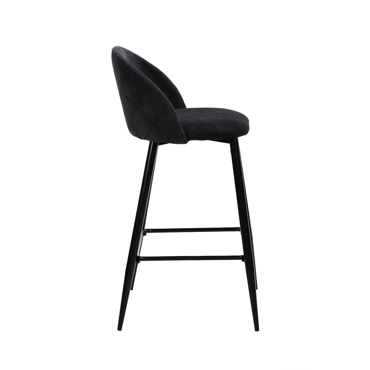 Haseeb Terry Black Bar Stool