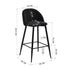 Haseeb Terry Black Bar Stool