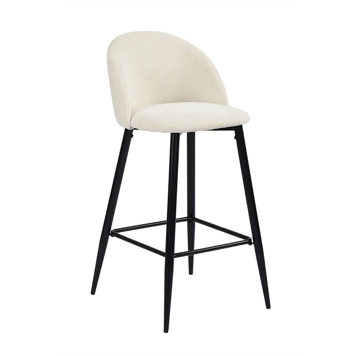 Haseeb Terry Black Bar Stool