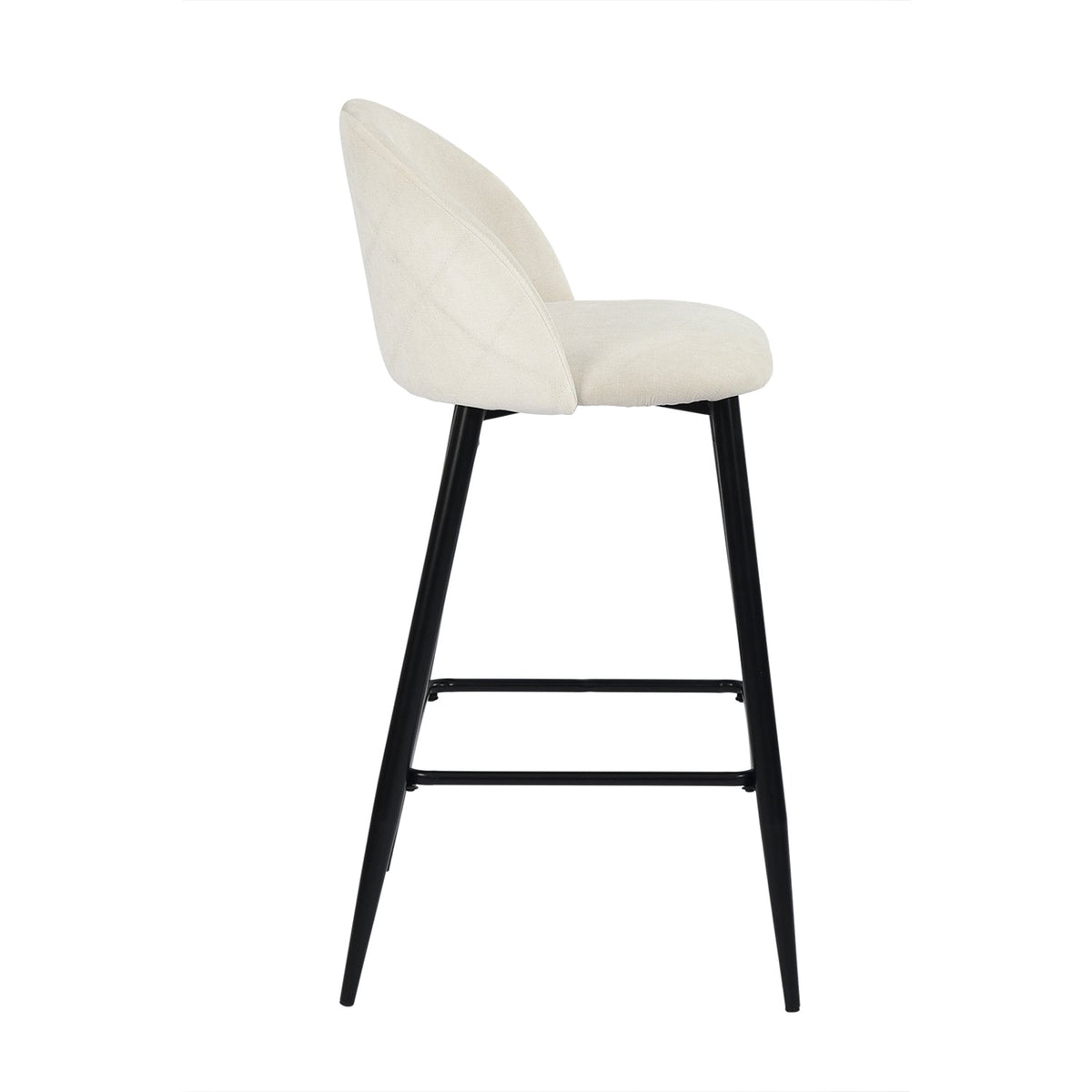 Haseeb Terry Black Bar Stool
