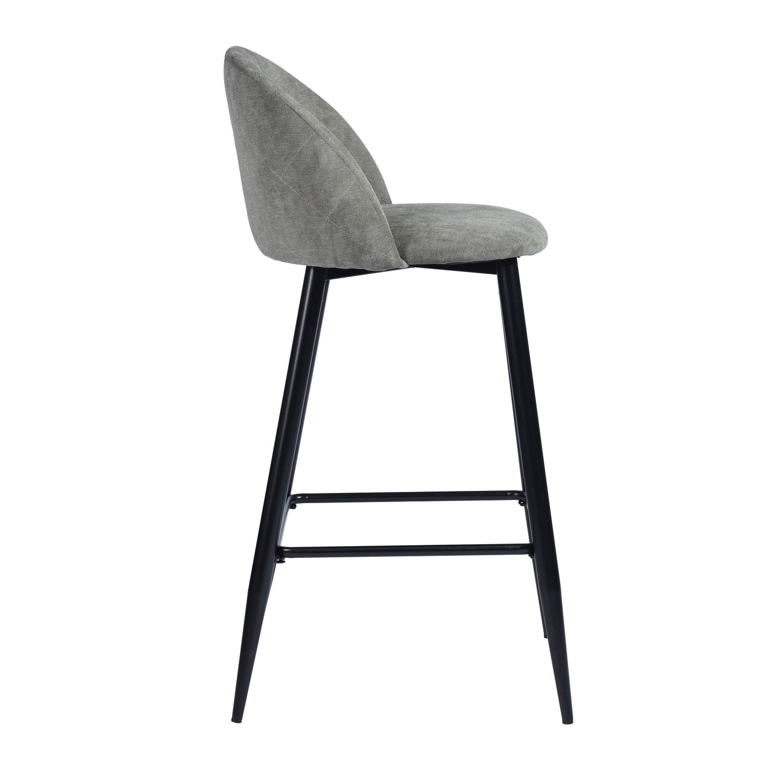 Haseeb Terry Black Bar Stool