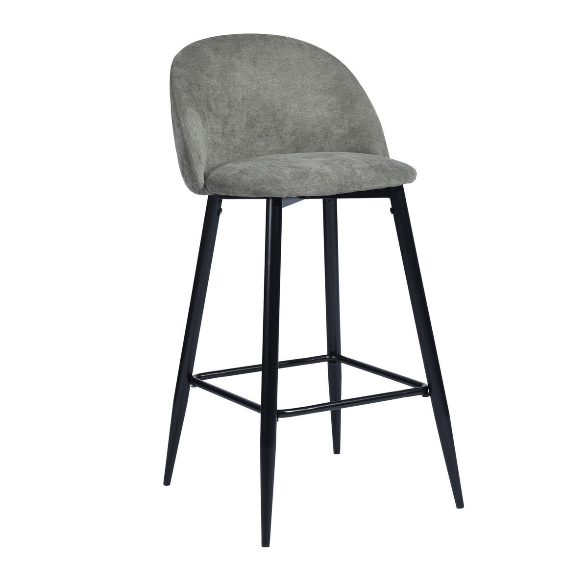 Haseeb Terry Black Bar Stool