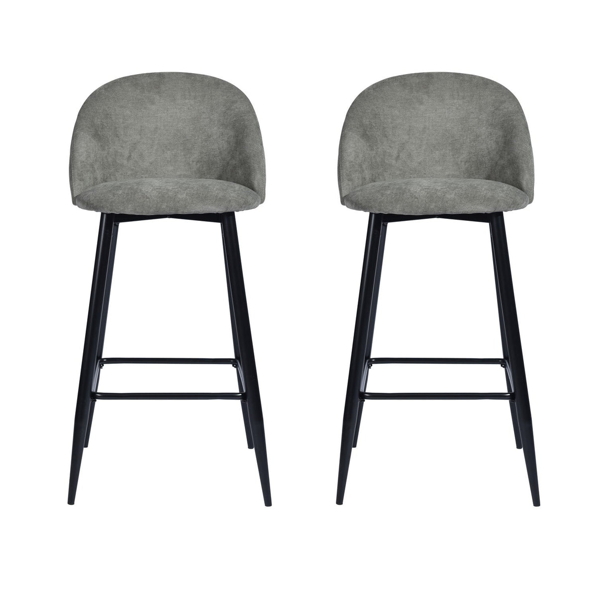 Haseeb Terry Black Bar Stool