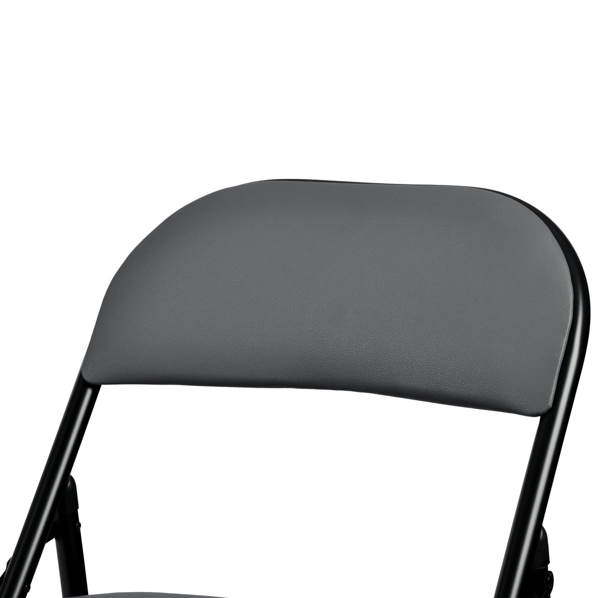 Modern Folding Chair, Grey PVC & Metal - FAIR PVC CHILI RED 6 PCS GREY