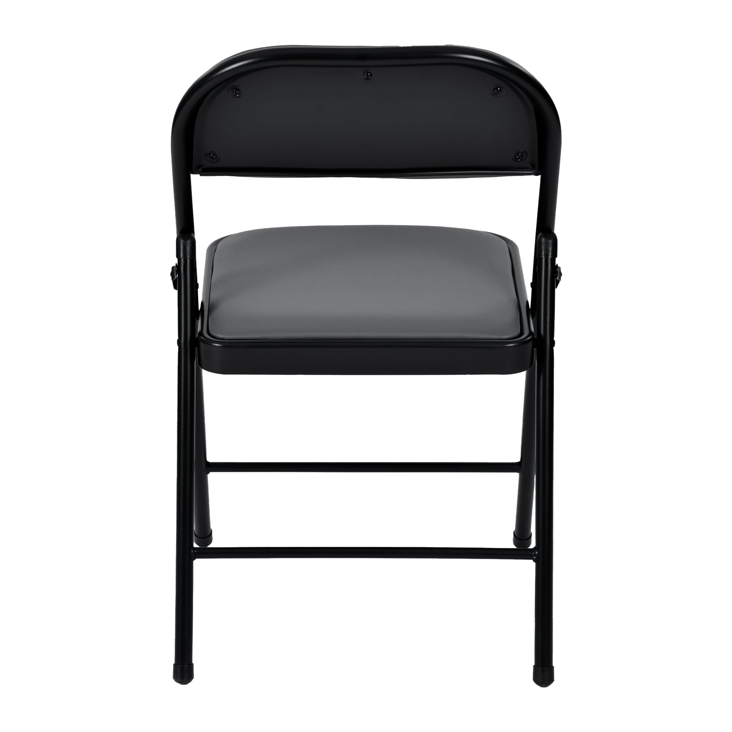 Modern Folding Chair, Grey PVC & Metal - FAIR PVC CHILI RED 6 PCS GREY