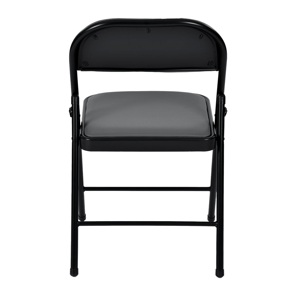 Modern Folding Chair, Grey PVC & Metal - FAIR PVC CHILI RED 6 PCS GREY