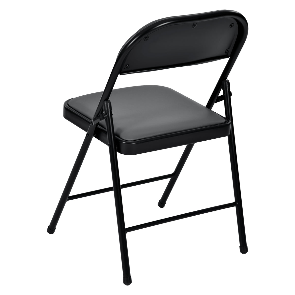 Modern Folding Chair, Grey PVC & Metal - FAIR PVC CHILI RED 6 PCS GREY