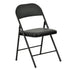 Modern Folding Chair, Black PVC & Metal, 6 PCS Set - FAIR PVC CHILI RED
