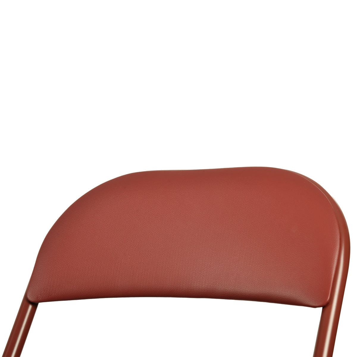 Modern Folding Metal Chair, PVC Soft Seat – FAIR PVC CHILI RED 6 PCS
