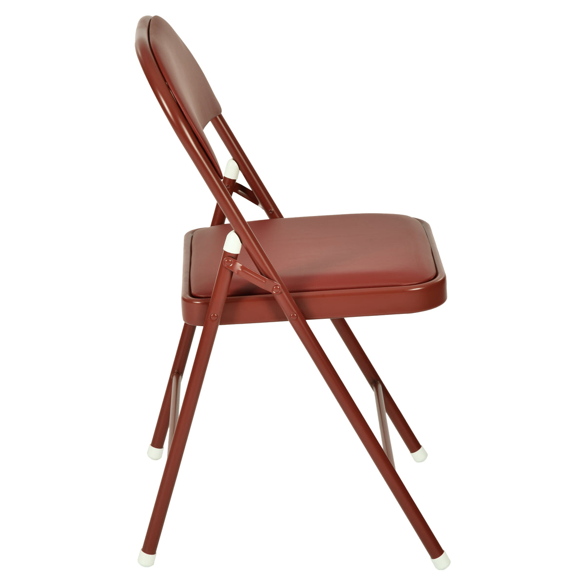 Modern Folding Metal Chair, PVC Soft Seat – FAIR PVC CHILI RED 6 PCS