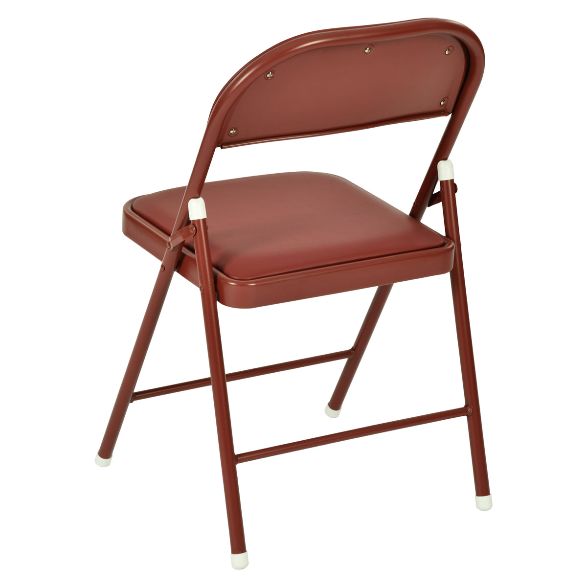 Modern Folding Metal Chair, PVC Soft Seat – FAIR PVC CHILI RED 6 PCS