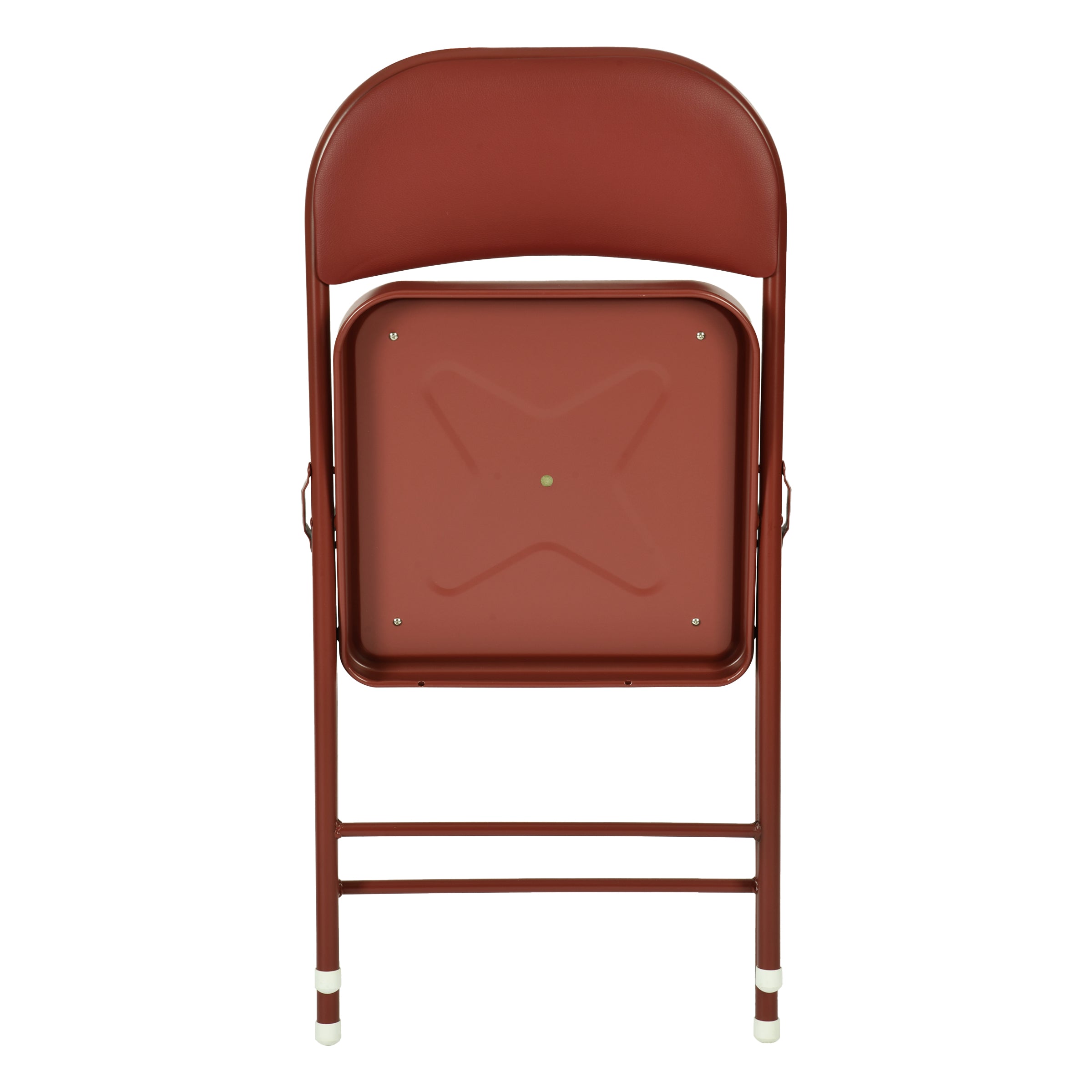 Modern Folding Metal Chair, PVC Soft Seat – FAIR PVC CHILI RED 6 PCS