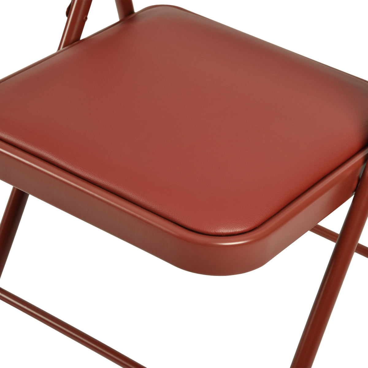 Modern Folding Metal Chair, PVC Soft Seat – FAIR PVC CHILI RED 6 PCS