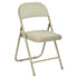 Modern Velvet Folding Chair, Metal Frame - FAIR VELVET BEIGE