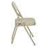 Modern Velvet Folding Chair, Metal Frame - FAIR VELVET BEIGE