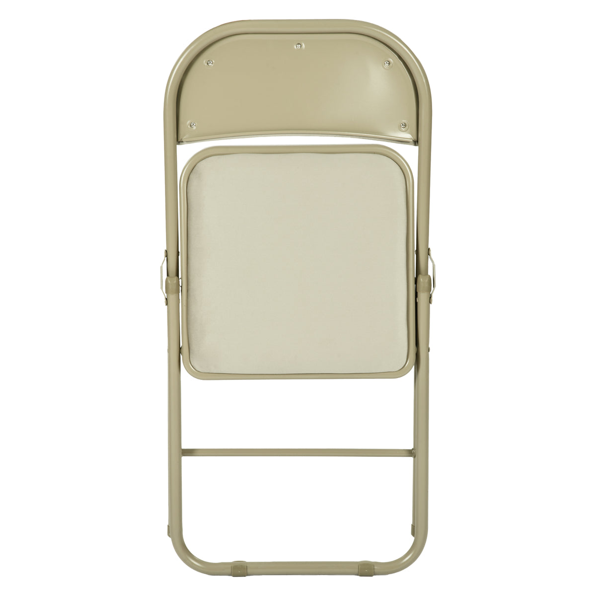 Modern Velvet Folding Chair, Metal Frame - FAIR VELVET BEIGE