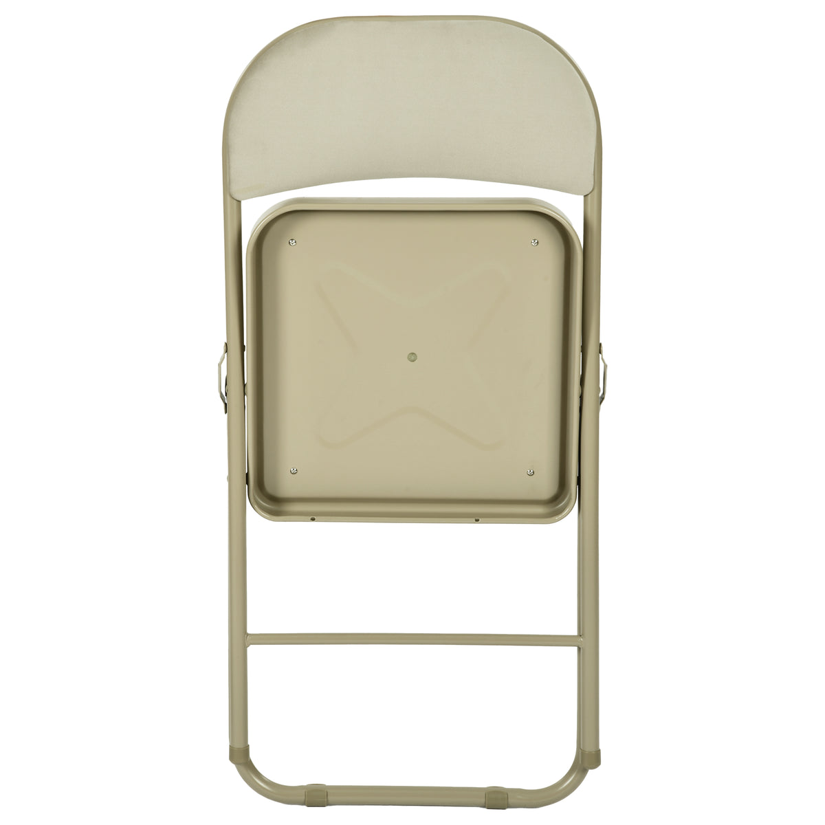 Modern Velvet Folding Chair, Metal Frame - FAIR VELVET BEIGE