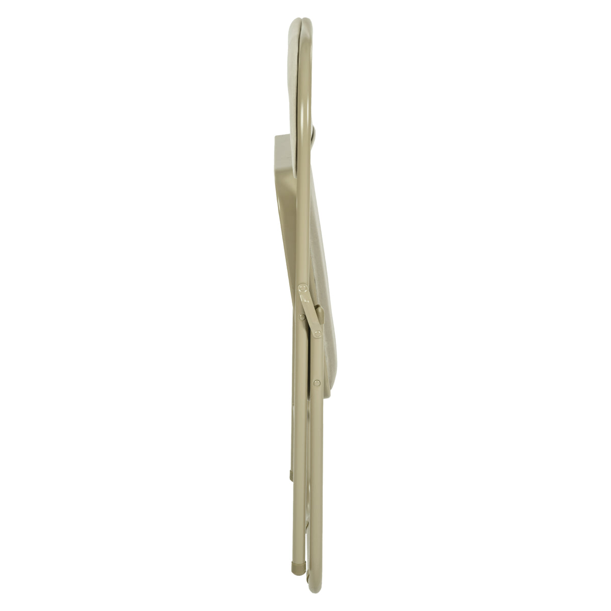 Modern Velvet Folding Chair, Metal Frame - FAIR VELVET BEIGE