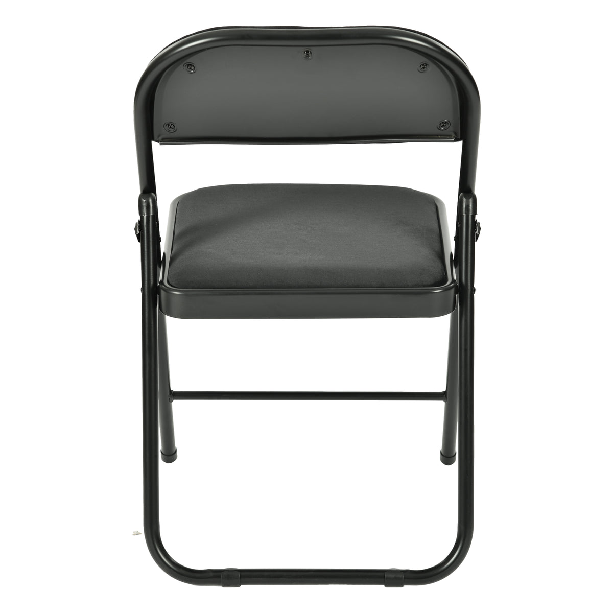 Modern Velvet Folding Chair, Metal Frame - FAIR VELVET BLACK 6PCS