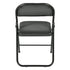 Modern Velvet Folding Chair, Metal Frame - FAIR VELVET BLACK 6PCS