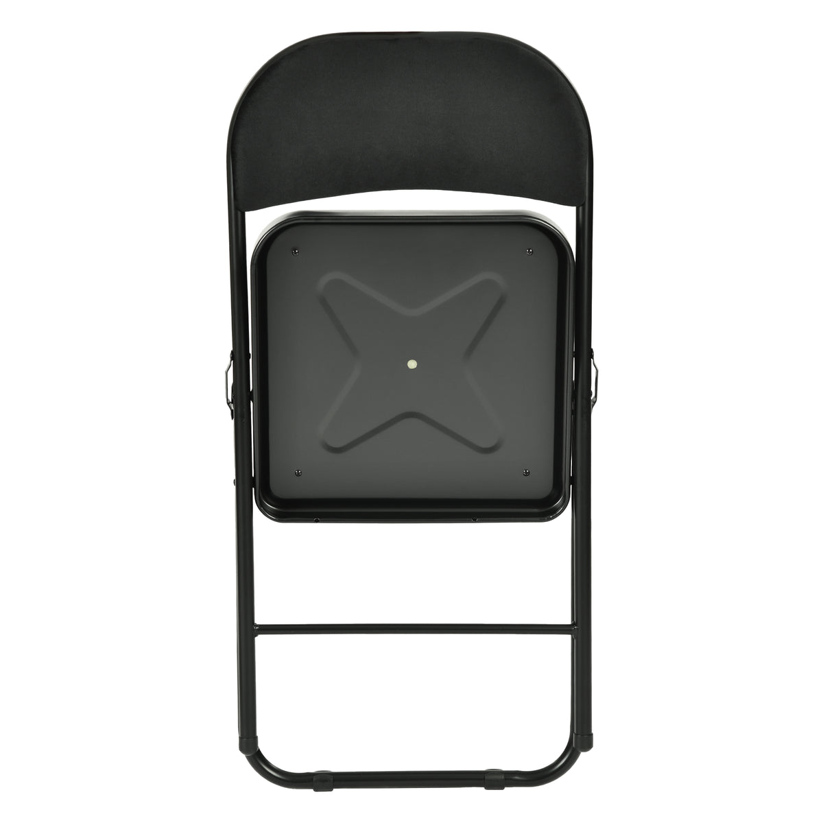 Modern Velvet Folding Chair, Metal Frame - FAIR VELVET BLACK 6PCS
