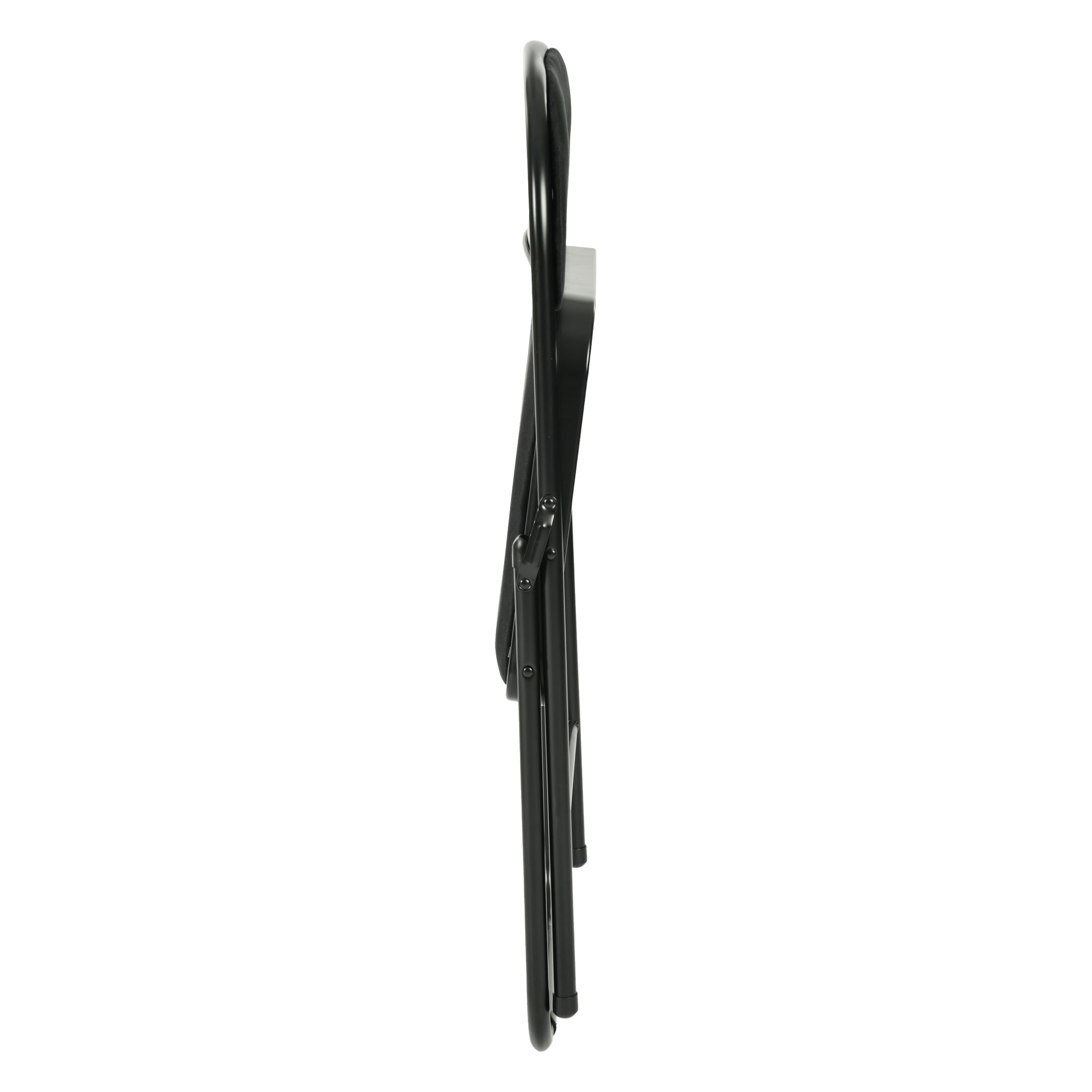 Modern Velvet Folding Chair, Metal Frame - FAIR VELVET BLACK 6PCS