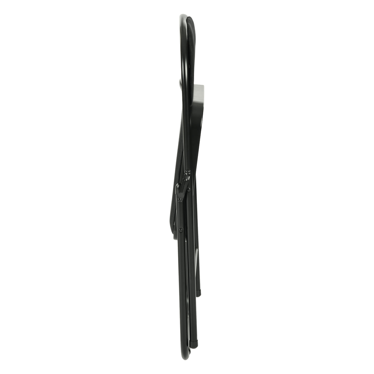 Modern Velvet Folding Chair, Metal Frame - FAIR VELVET BLACK 6PCS