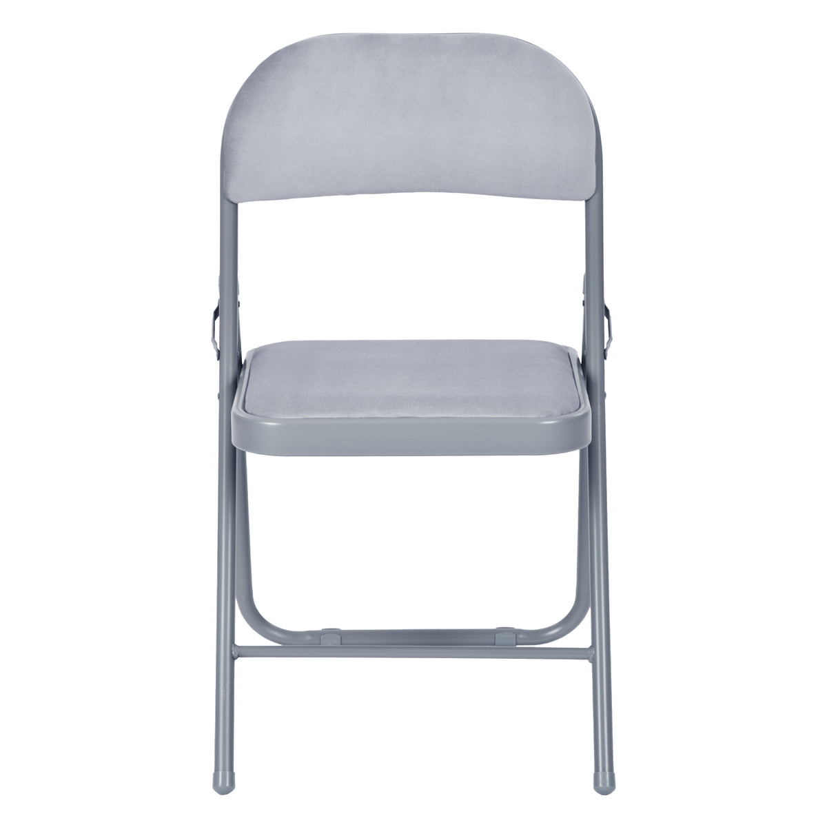 Modern Velvet Folding Chair Set, Light Grey - FAIR VELVET LIGHT GREY 6PCS